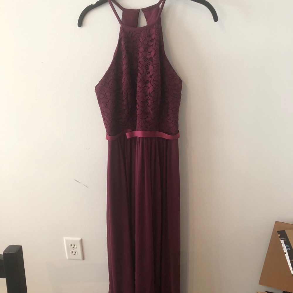 David’s Bridal Bridesmaid Wine Dress - WORN ONCE